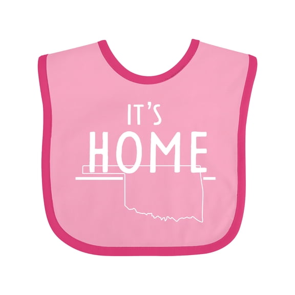Inktastic It's Home- State of Oklahoma outline Boys or Girls Baby Bib