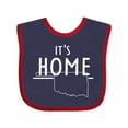 thumbnail image 1 of Inktastic It's Home- State of Oklahoma outline Boys or Girls Baby Bib, 1 of 4