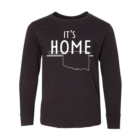 Inktastic It's Home- State of Oklahoma outline Long Sleeve Youth T-Shirt