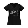 thumbnail image 1 of Inktastic It's Home- State of Oklahoma outline Women's Plus Size V-Neck T-Shirt, 1 of 5