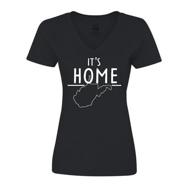 Inktastic It's Home- State of West Virginia Outline Women's V-Neck T-Shirt