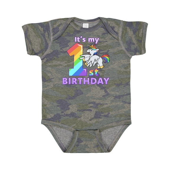 Inktastic It's My 1st Birthday Unicorn Boys or Girls Baby Bodysuit