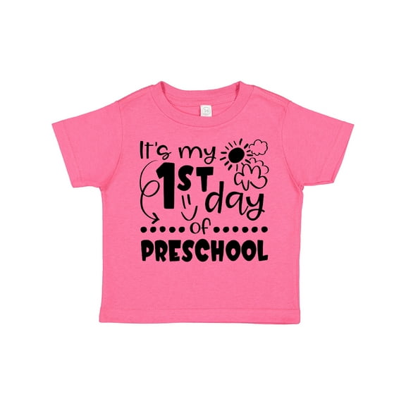 Inktastic It's My 1st Day of Preschool Clouds and Sunshine Boys or Girls Toddler T-Shirt