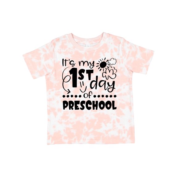 Inktastic It's My 1st Day of Preschool Clouds and Sunshine Boys or Girls Toddler T-Shirt