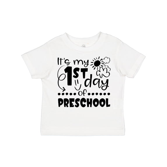Inktastic It's My 1st Day of Preschool Clouds and Sunshine Boys or Girls Toddler T-Shirt