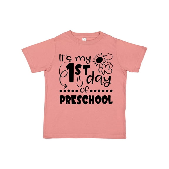 Inktastic It's My 1st Day of Preschool Clouds and Sunshine Boys or Girls Toddler T-Shirt