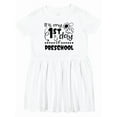 thumbnail image 1 of Inktastic It's My 1st Day of Preschool Clouds and Sunshine Girls Toddler Dress, 1 of 5
