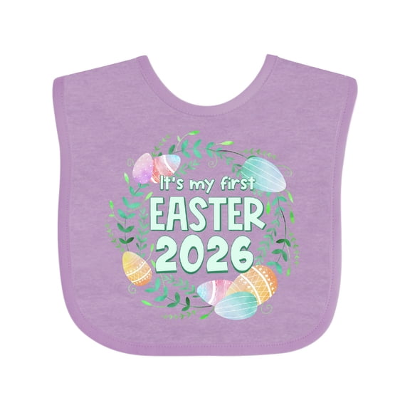 Inktastic It's My 1st Easter 2026 Boys or Girls Baby Bib
