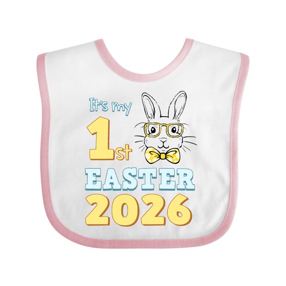 Inktastic It's My 1st Easter 2026 Boys or Girls Baby Bib