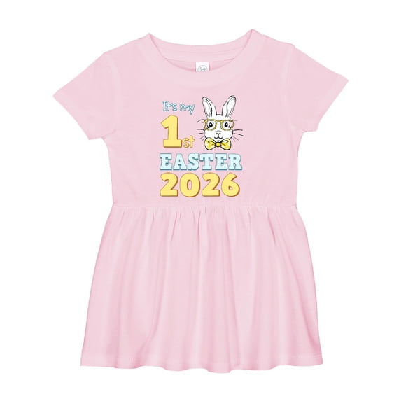 Inktastic It's My 1st Easter 2026 Girls Baby Dress