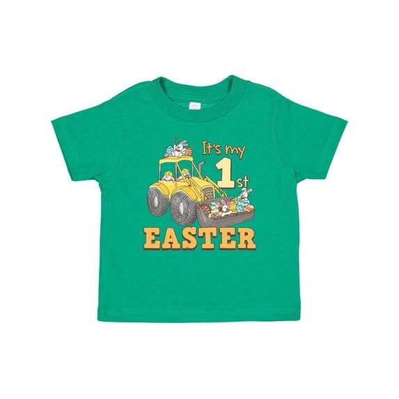 Inktastic It's My 1st Easter Construction Bunnies Boys or Girls Baby T-Shirt