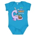 thumbnail image 1 of Inktastic It's My 1st Easter Dinosaur Painting Eggs Boys or Girls Baby Bodysuit, 1 of 5