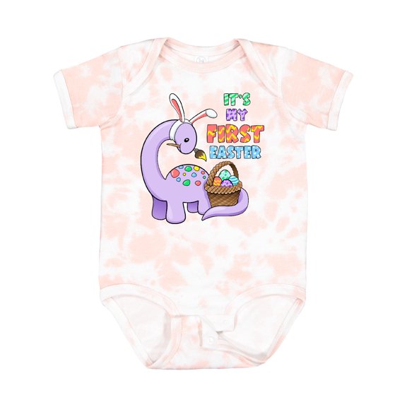 Inktastic It's My 1st Easter Dinosaur Painting Eggs Boys or Girls Baby Bodysuit
