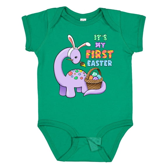Inktastic It's My 1st Easter Dinosaur Painting Eggs Boys or Girls Baby Bodysuit