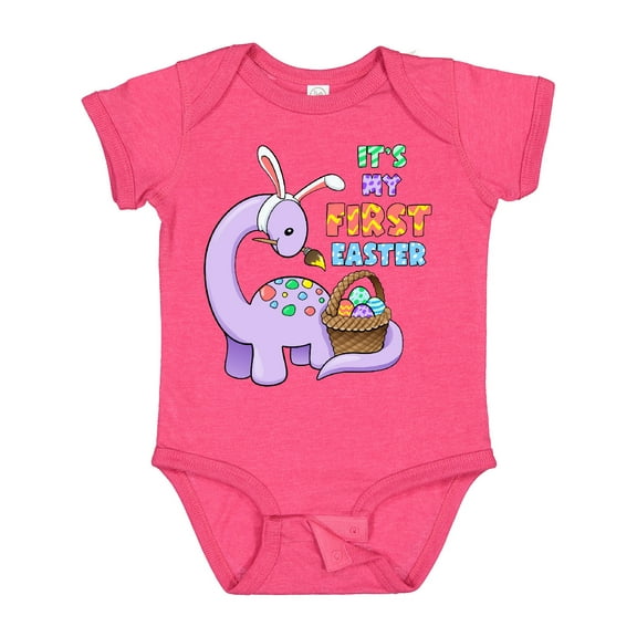 Inktastic It's My 1st Easter Dinosaur Painting Eggs Boys or Girls Baby Bodysuit