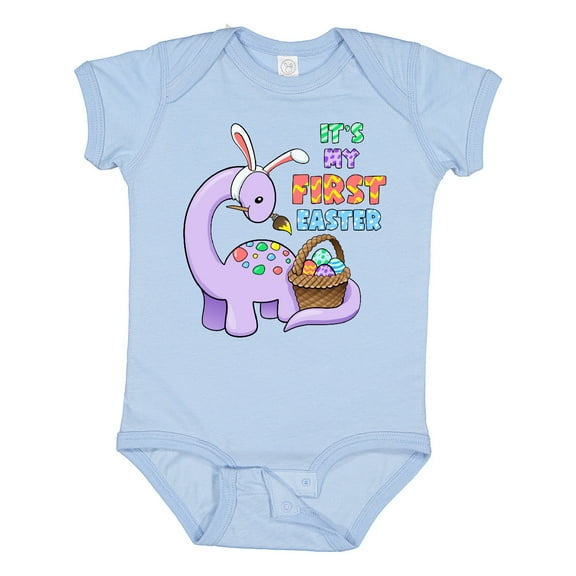 Inktastic It's My 1st Easter Dinosaur Painting Eggs Boys or Girls Baby Bodysuit