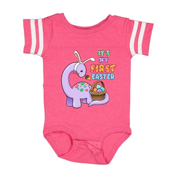 Inktastic It's My 1st Easter Dinosaur Painting Eggs Boys or Girls Baby Bodysuit