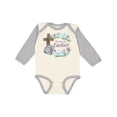 thumbnail image 1 of Inktastic It's My 1st Easter with Cross and Flowers Boys or Girls Long Sleeve Baby Bodysuit, 1 of 5