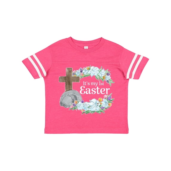 Inktastic It's My 1st Easter with Cross and Flowers Boys or Girls Toddler T-Shirt