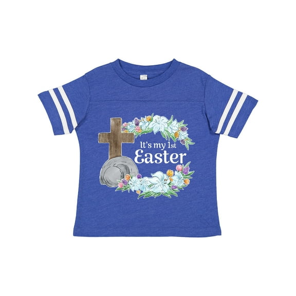 Inktastic It's My 1st Easter with Cross and Flowers Boys or Girls Toddler T-Shirt