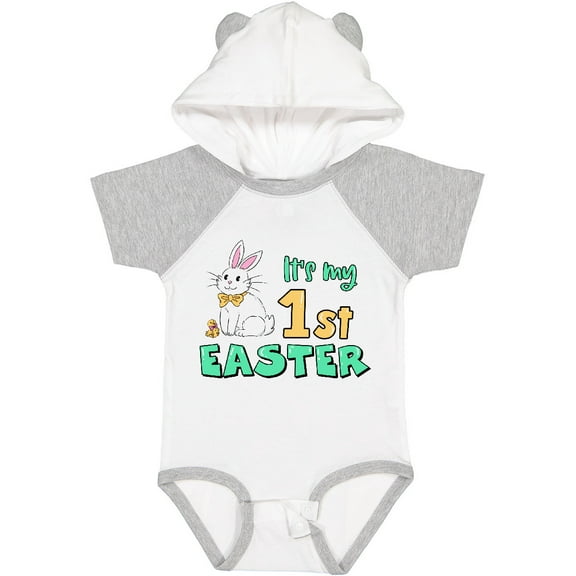 Inktastic It's My 1st Easter with Cute Chick and Bunny Boys or Girls Baby Bodysuit