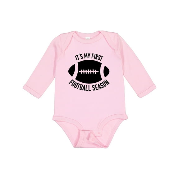 Inktastic It's My 1st Football Season Boys or Girls Long Sleeve Baby Bodysuit