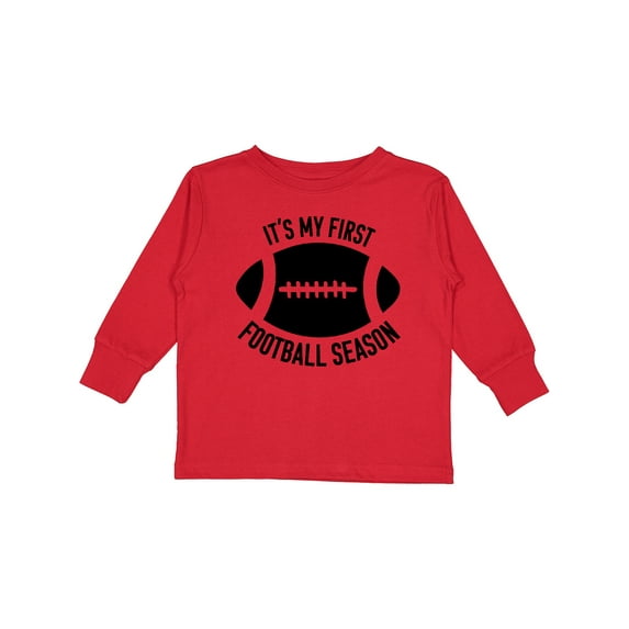 Inktastic It's My 1st Football Season Boys or Girls Long Sleeve Toddler T-Shirt