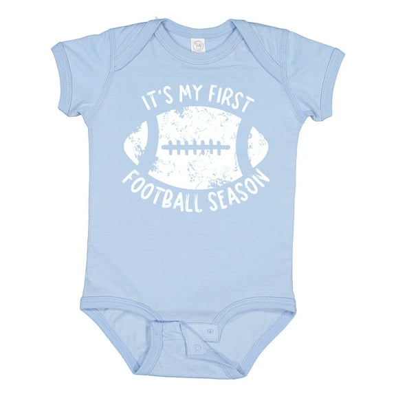 Inktastic It's My 1st Football Season Distressed Boys or Girls Baby Bodysuit