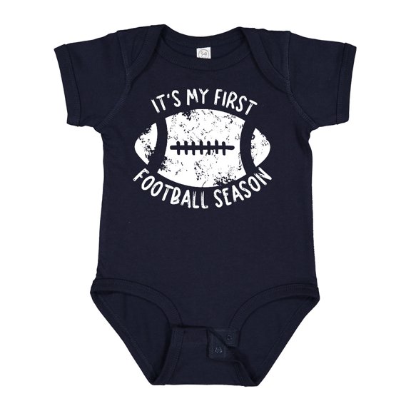 Inktastic It's My 1st Football Season Distressed Boys or Girls Baby Bodysuit