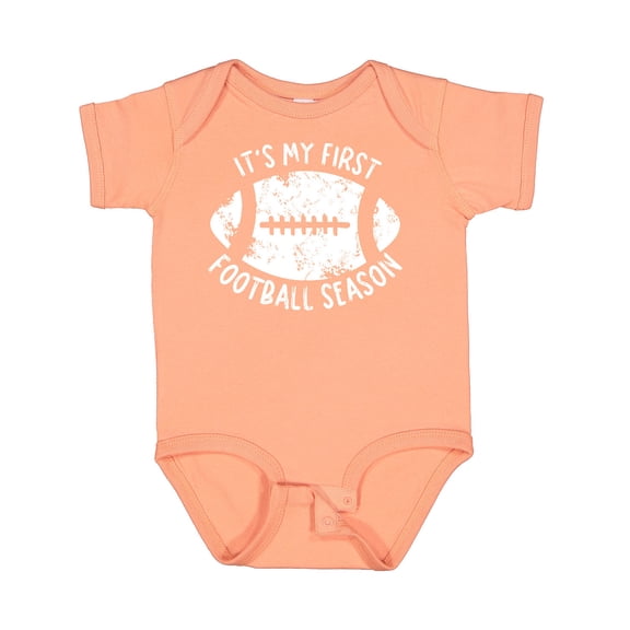 Inktastic It's My 1st Football Season Distressed Boys or Girls Baby Bodysuit