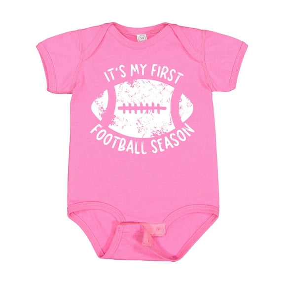 Inktastic It's My 1st Football Season Distressed Boys or Girls Baby Bodysuit