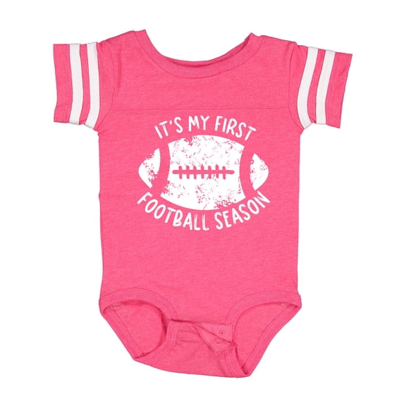 Inktastic It's My 1st Football Season Distressed Boys or Girls Baby Bodysuit