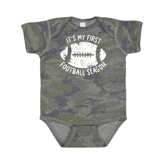 Inktastic It's My 1st Football Season Distressed Boys or Girls Baby Bodysuit