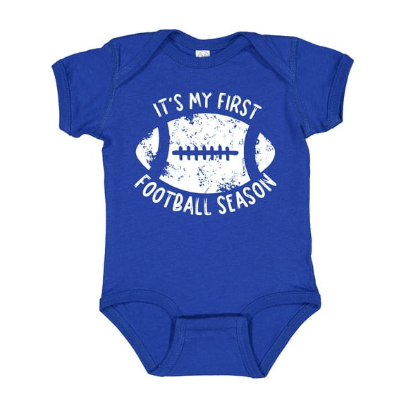Inktastic It's My 1st Football Season Distressed Boys or Girls Baby Bodysuit