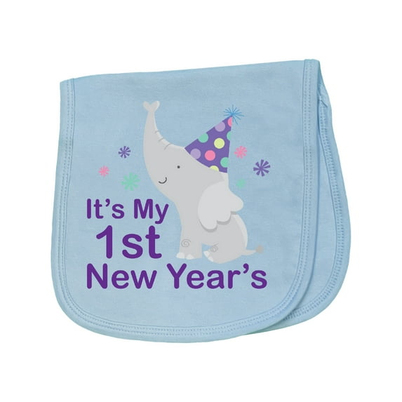 Inktastic It's My 1st New Year's Elephant Baby Burp Cloth