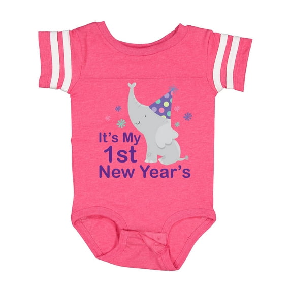 Inktastic It's My 1st New Year's Elephant Boys or Girls Baby Bodysuit