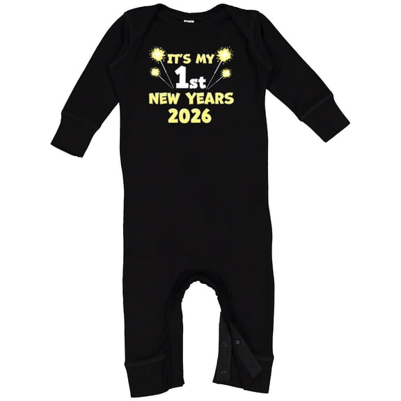 Inktastic It's My 1st New Years 2026 Baby Romper Coveralls