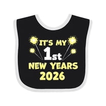 Inktastic It's My 1st New Years 2026 Boys or Girls Baby Bib