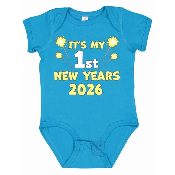 Inktastic It's My 1st New Years 2026 Boys or Girls Baby Bodysuit