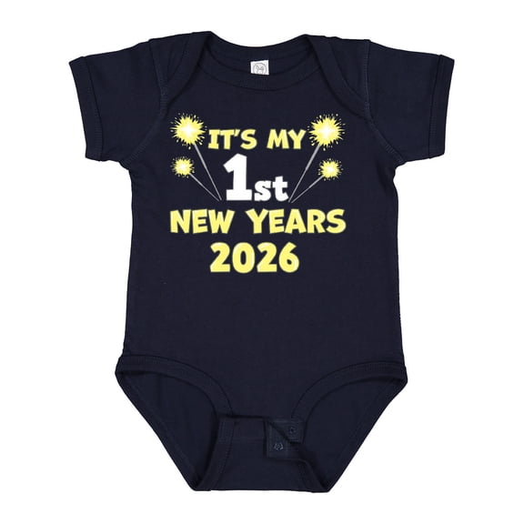 Inktastic It's My 1st New Years 2026 Boys or Girls Baby Bodysuit