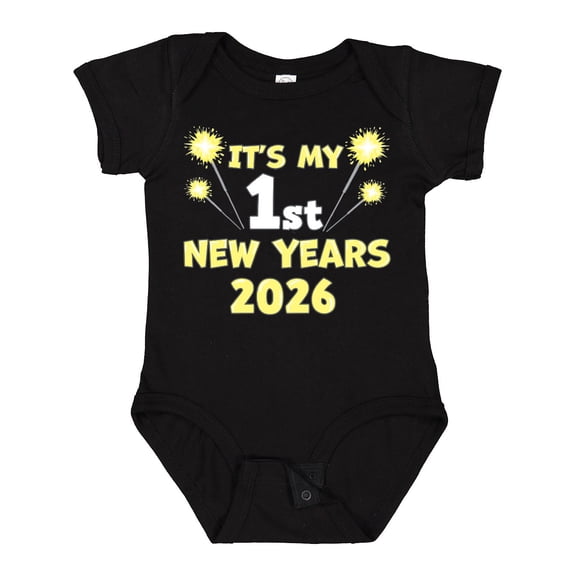 Inktastic It's My 1st New Years 2026 Boys or Girls Baby Bodysuit