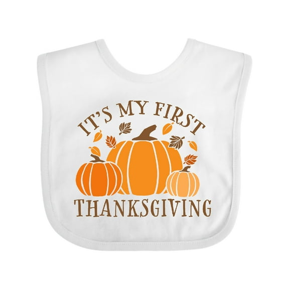 Inktastic It's My 1st Thanksgiving Boys or Girls Baby Bib