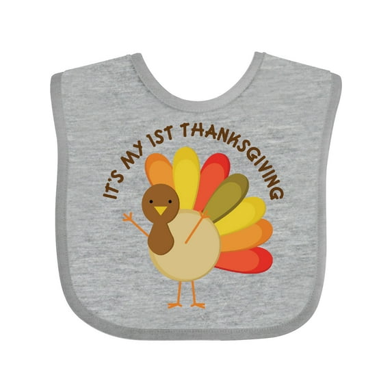 Inktastic It's My 1st Thanksgiving Boys or Girls Baby Bib