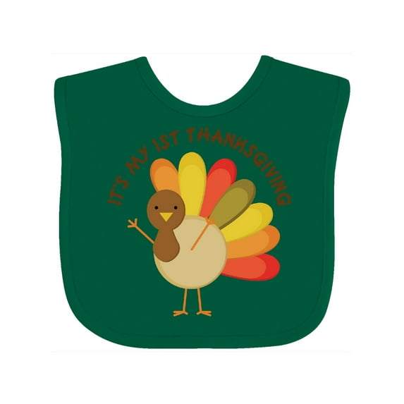 Inktastic It's My 1st Thanksgiving Boys or Girls Baby Bib