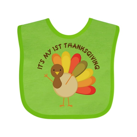 Inktastic It's My 1st Thanksgiving Boys or Girls Baby Bib