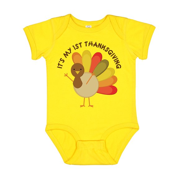 Inktastic It's My 1st Thanksgiving Boys or Girls Baby Bodysuit
