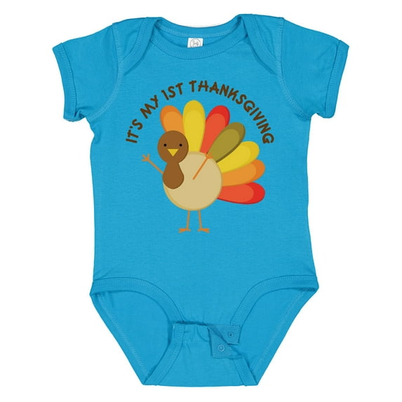 Inktastic It's My 1st Thanksgiving Boys or Girls Baby Bodysuit