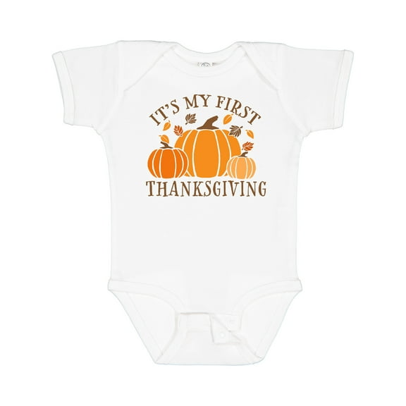 Inktastic It's My 1st Thanksgiving Boys or Girls Baby Bodysuit
