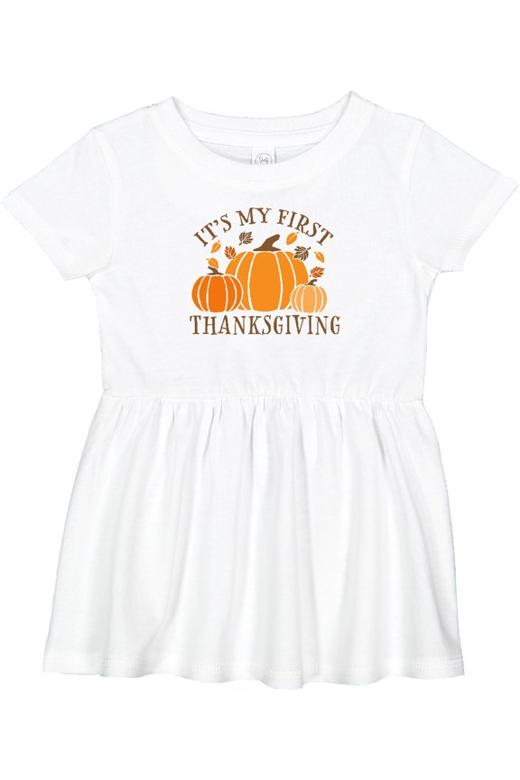 It's My 1st Thanksgiving Girls Baby Dress
