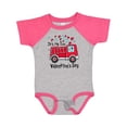 thumbnail image 1 of Inktastic It's My 1st Valentine's Day Fire Truck with Cute Dalmatian Boys or Girls Baby Bodysuit, 1 of 5